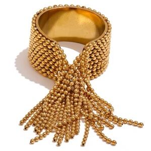 💛Gold plated beaded adjustable ring
